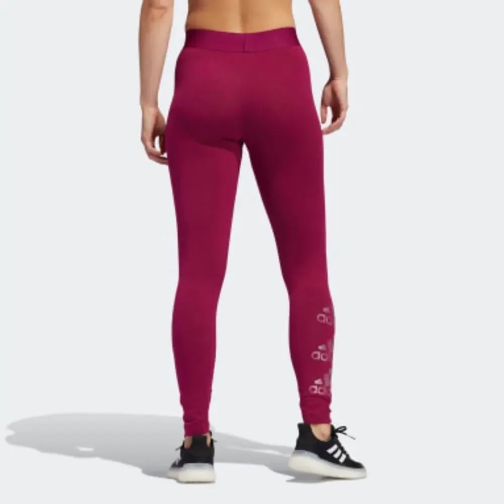 Adidas Holiday Tights Power Berry Fuchsia legging cotton blend
